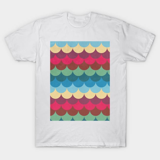 Colorful Mermaid Pattern T-Shirt by Tobe_Fonseca
